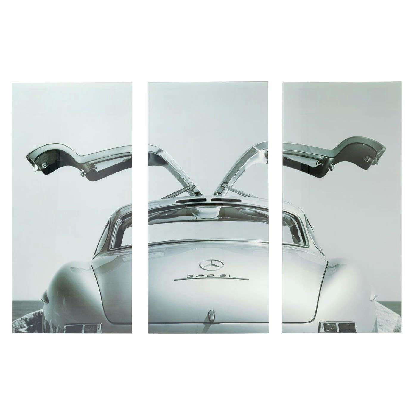 TRIPTYCHON OLDTIMER - Tableau triptyque voiture de collection en verre 240x160