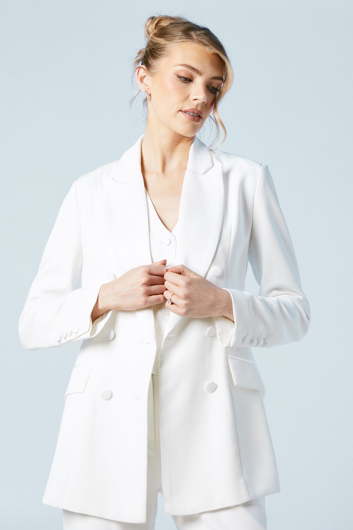 Coast Premium Hourglass Silhouette Double Breasted Bridal Blazer