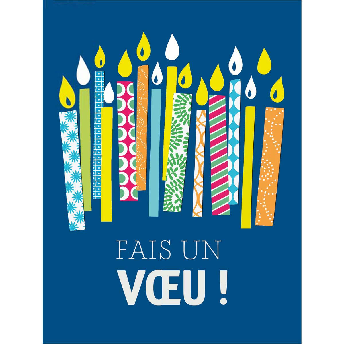 - Grande Carte Anniversaire Fais Un Voeu !