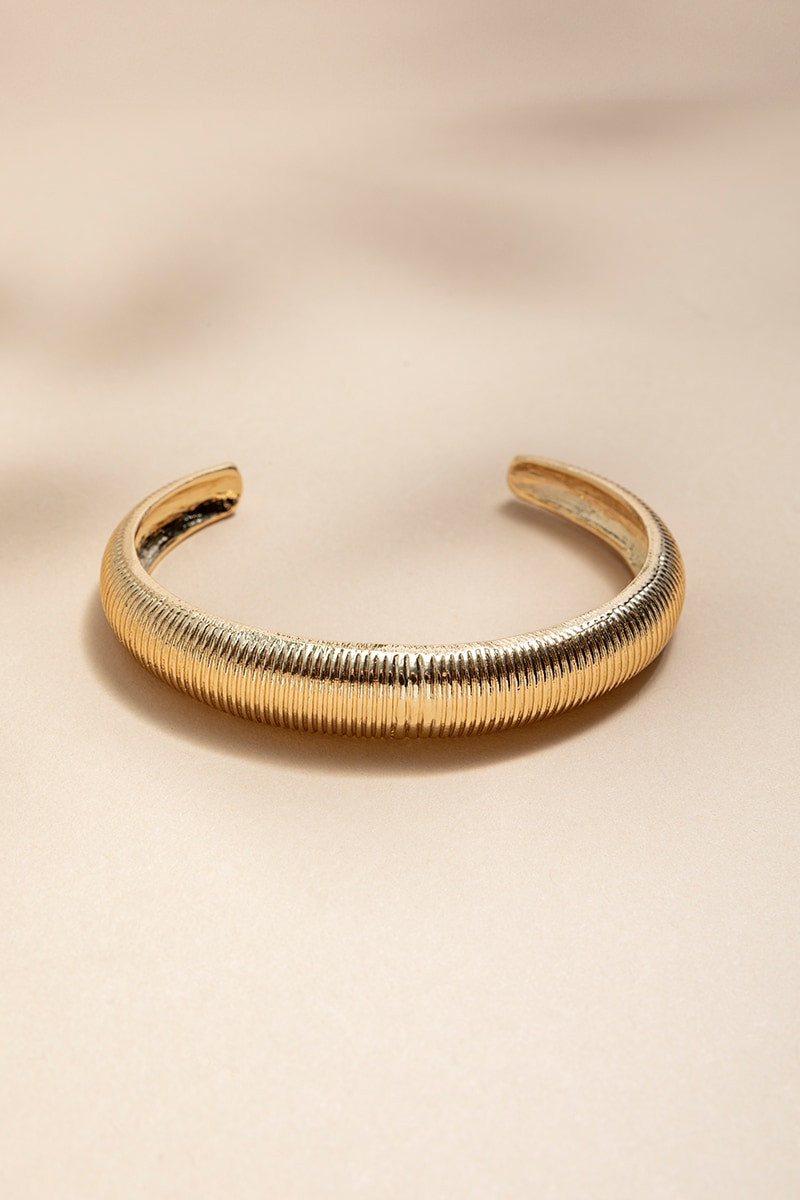 Angie Rounded Snake Cuff Bracelet