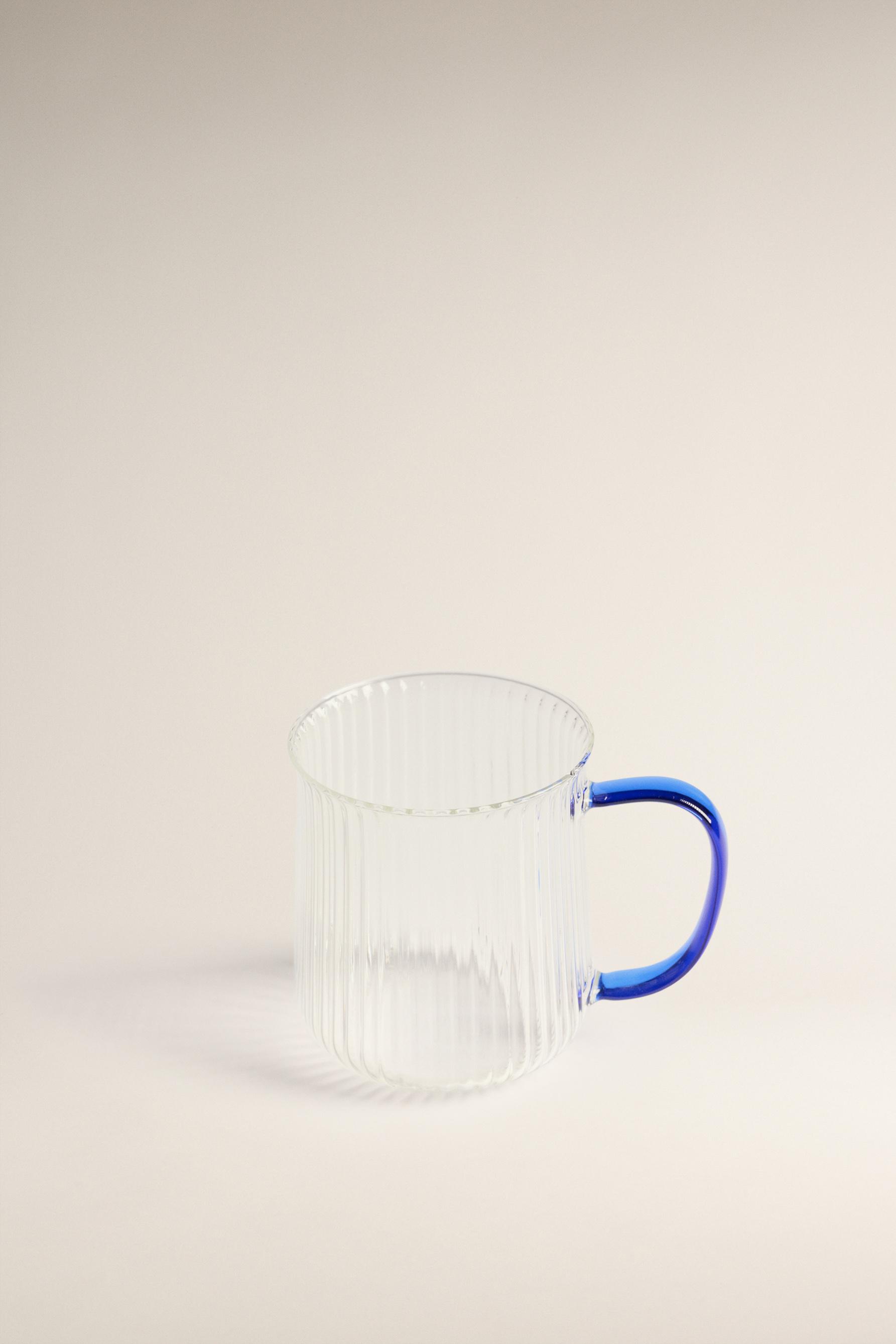 Taza rayada borosilicato