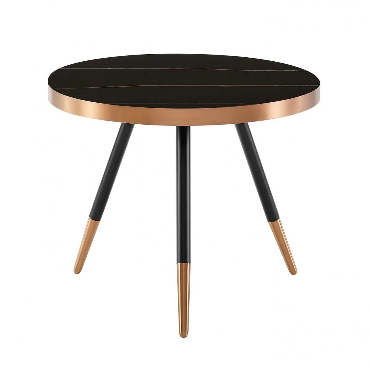 Modern Small Black and Gold Ceramic Coffee Table