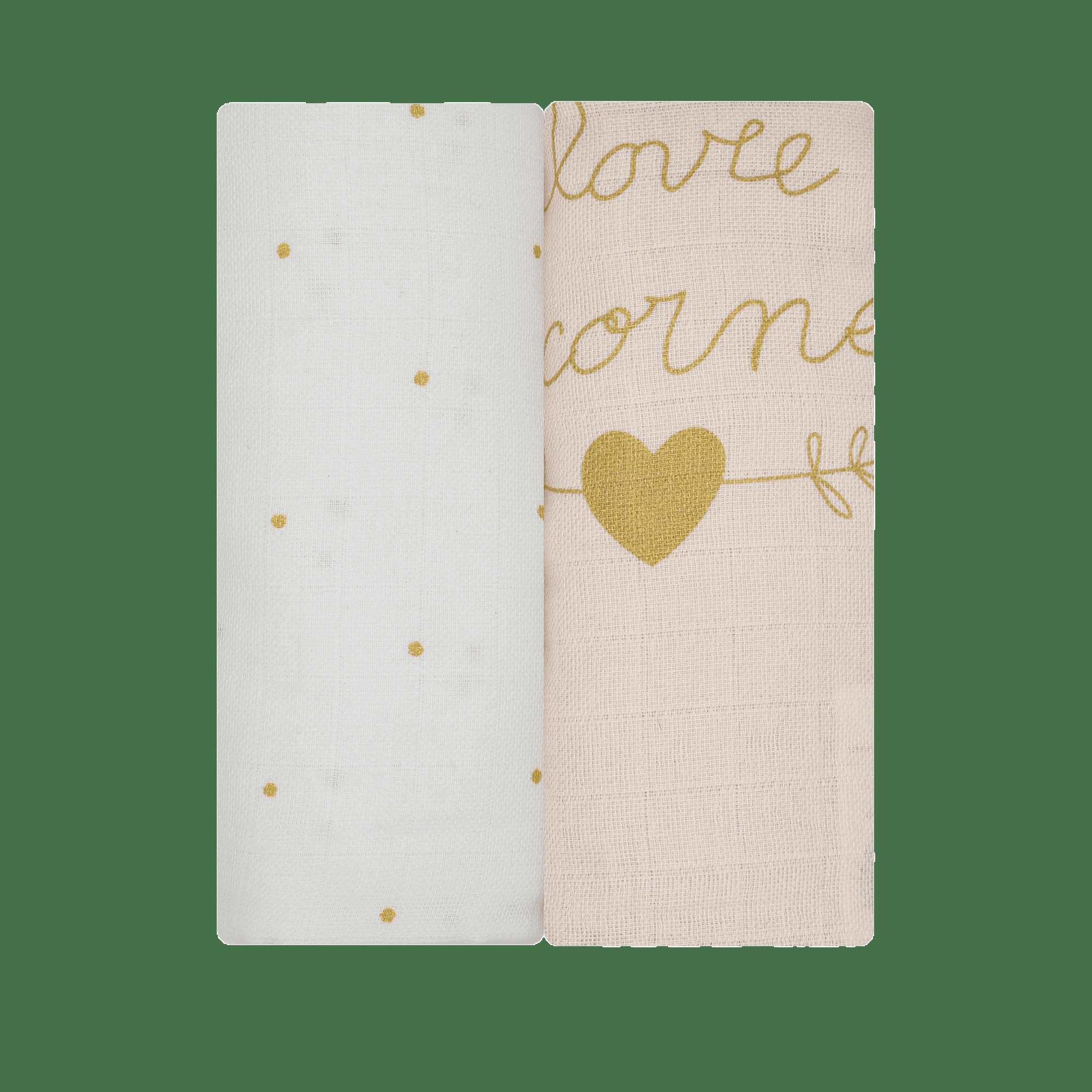 - Lot de 2 maxi langes bébé 120X120 Rose