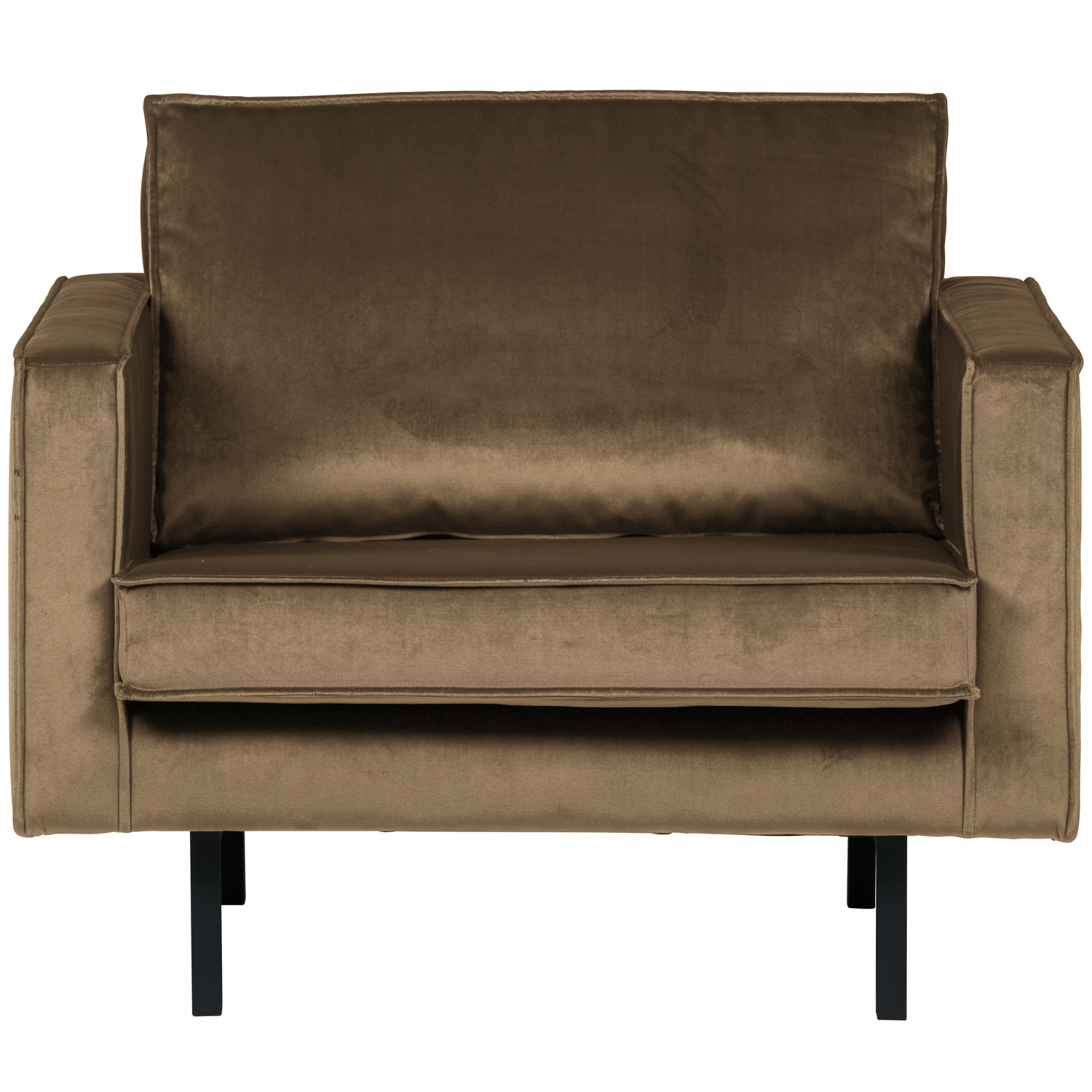 WOOOD fauteuil Rodeo - Velvet - Taupe - 85x105x86