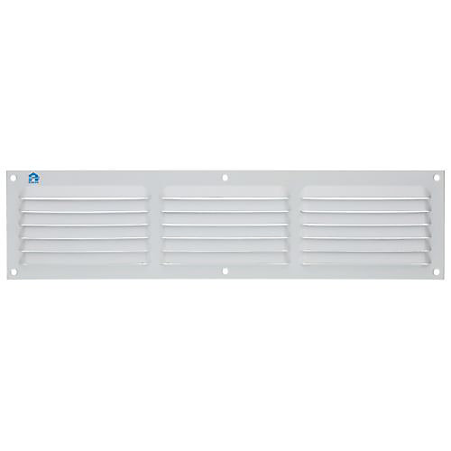 Grille à persienne 436 largeur 400mm hauteur 100mm époxy blanc RAL 9010 - RENSON - 10871