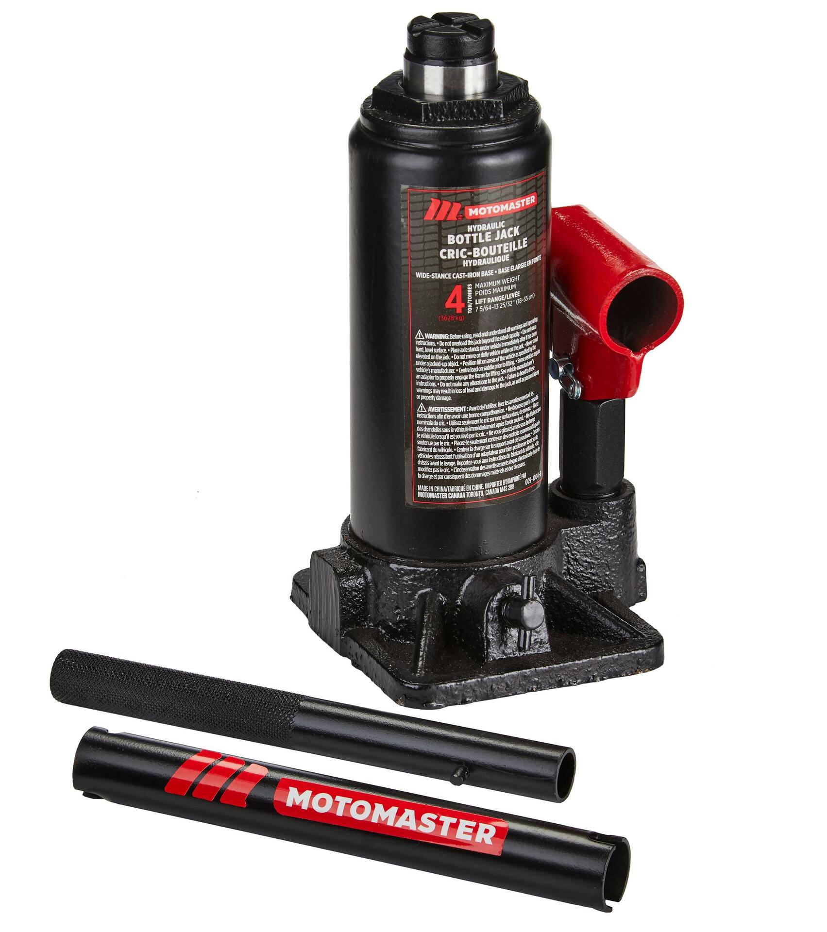 MotoMaster 4-Ton Hydraulic Bottle Jack