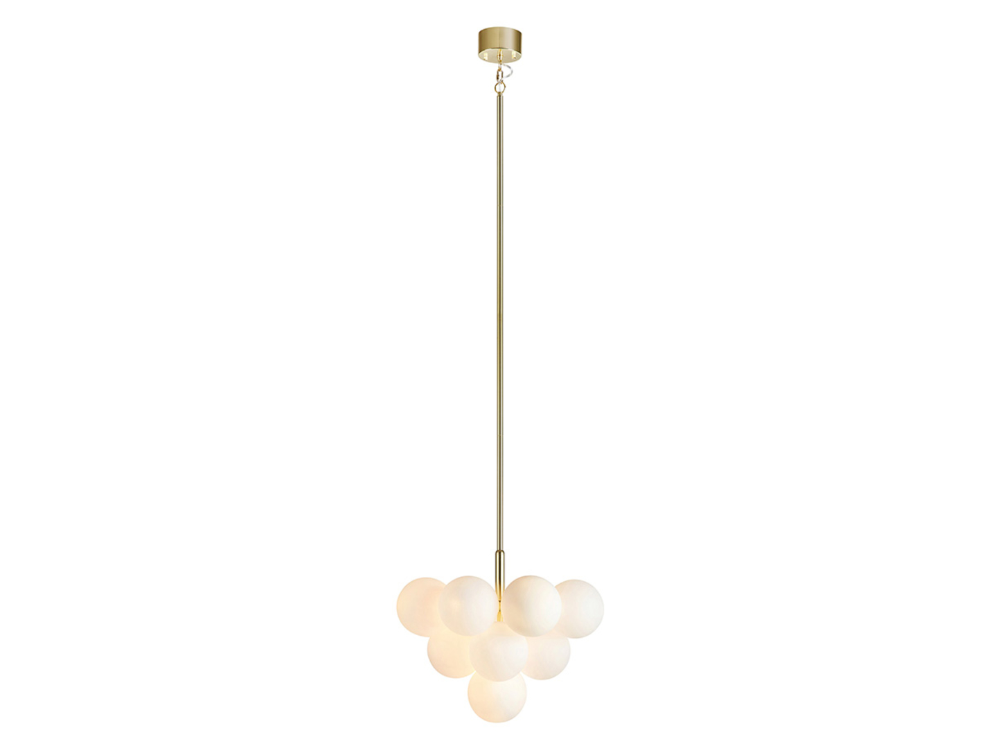 Lampa wisząca Merlot 13-punktowa szklana biało-złota
