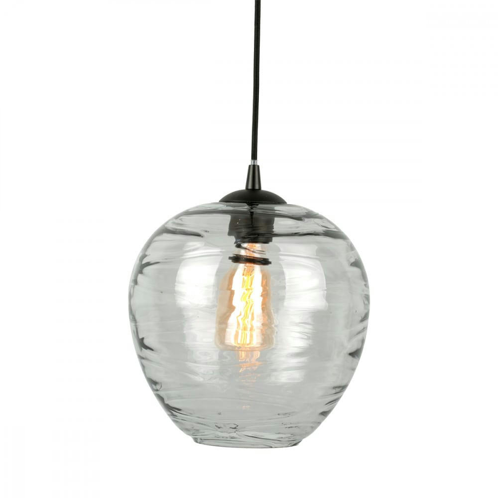 - suspension globe en verre diam 25x25cm