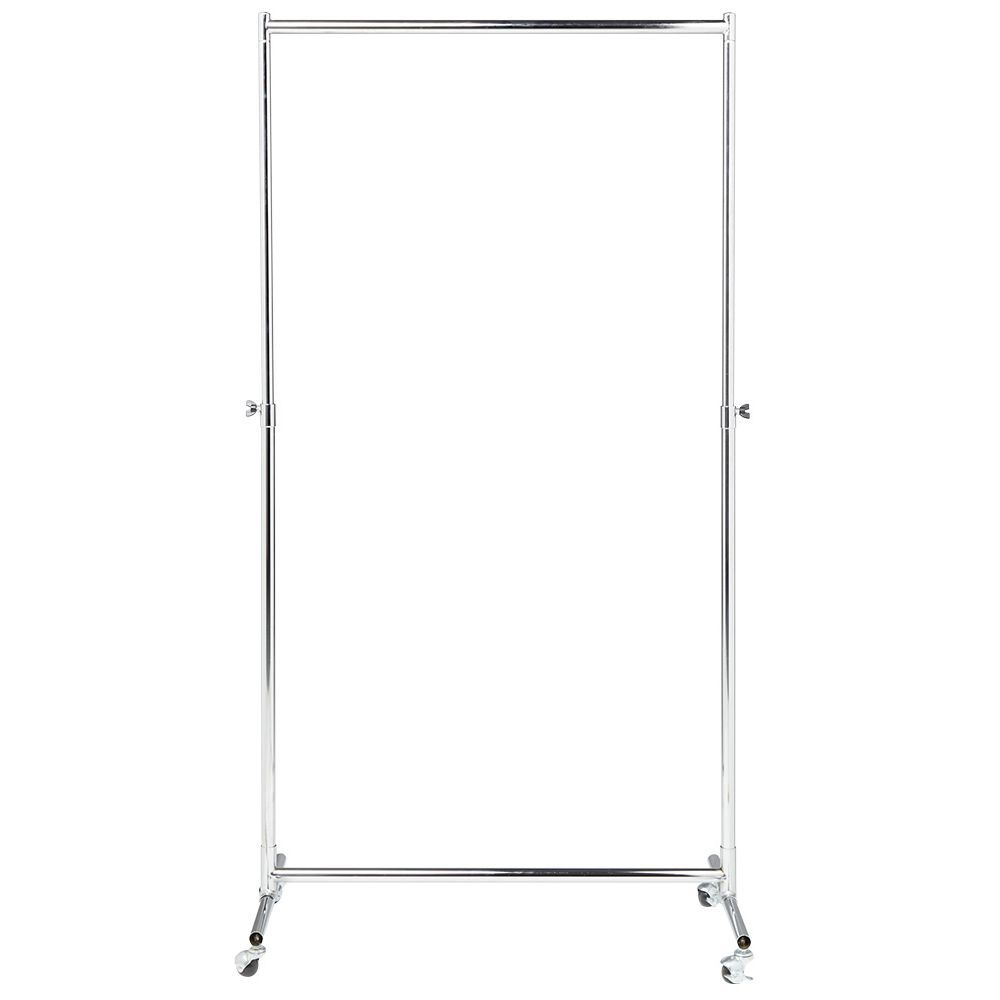 Portant charge lourde extensible acier chromé 88x42xH117.5à172cm
