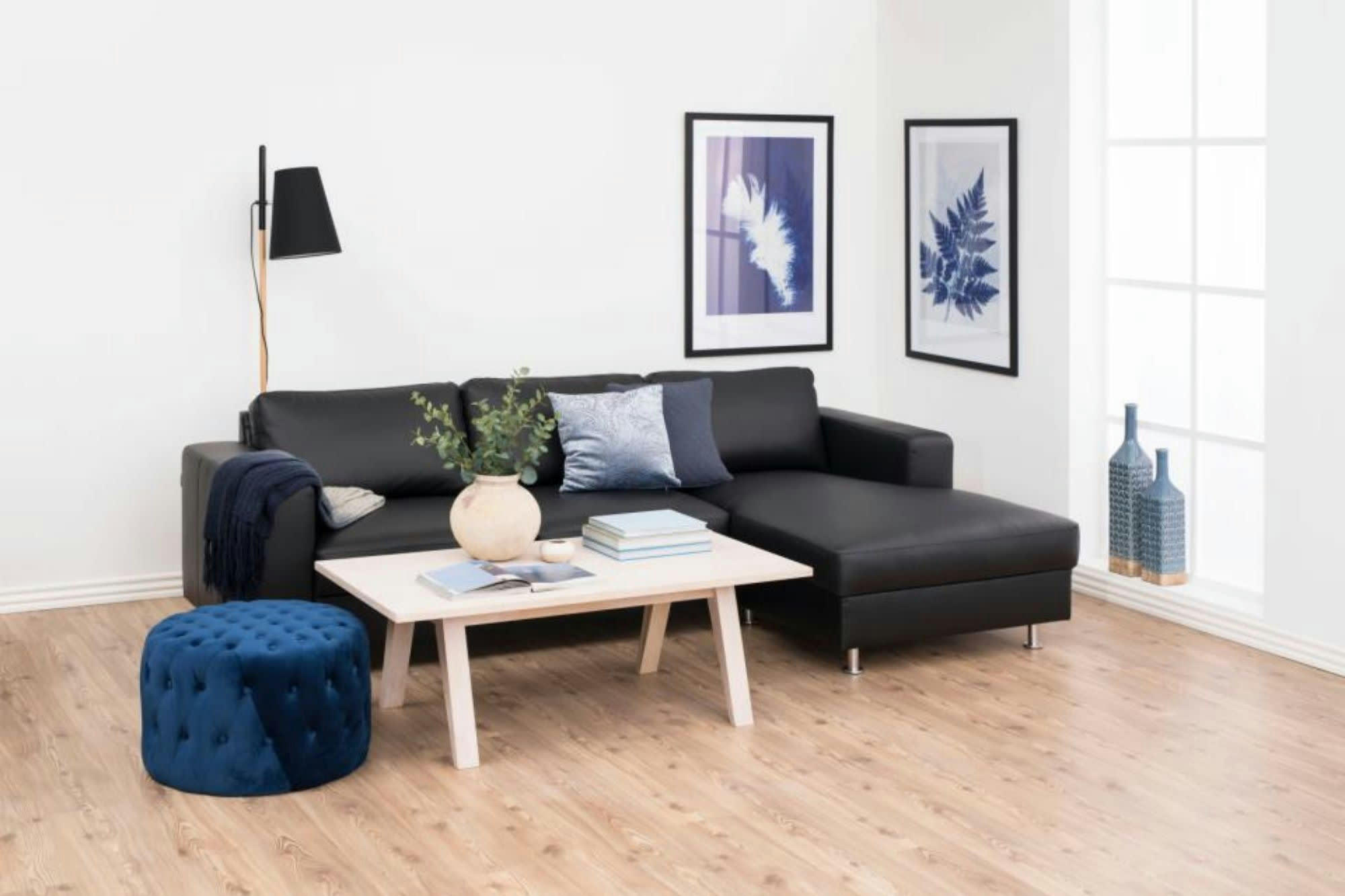 ALISIA - Table basse rectangulaire en chêne blanchi