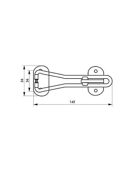 Entrebailleur pour porte d'entrée, taquet d'arrêt, 142mm, blanc - THIRARD