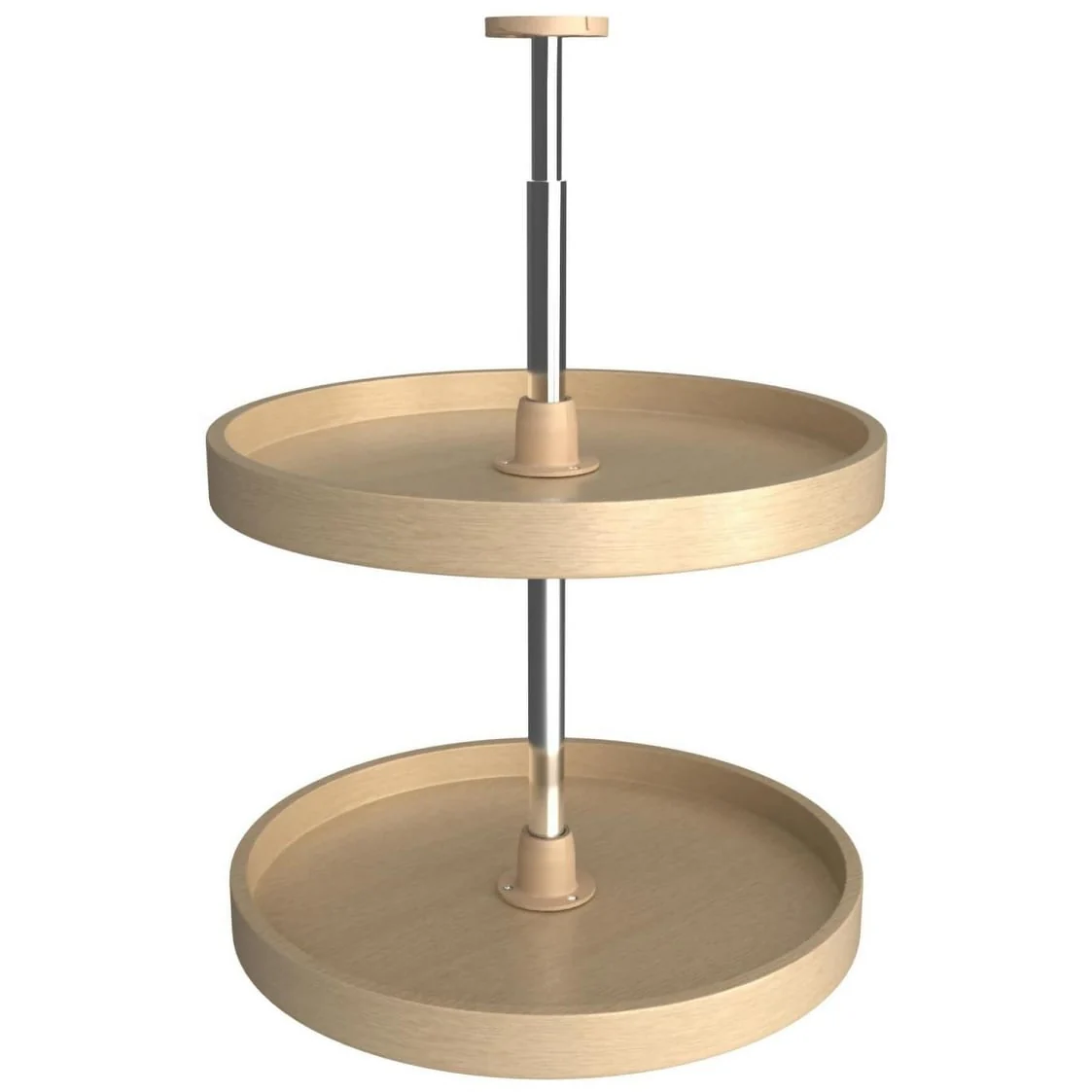 Rev-A-Shelf Lazy Daisy Banded Wood 18 Inch Full Circle 2 Shelf Lazy