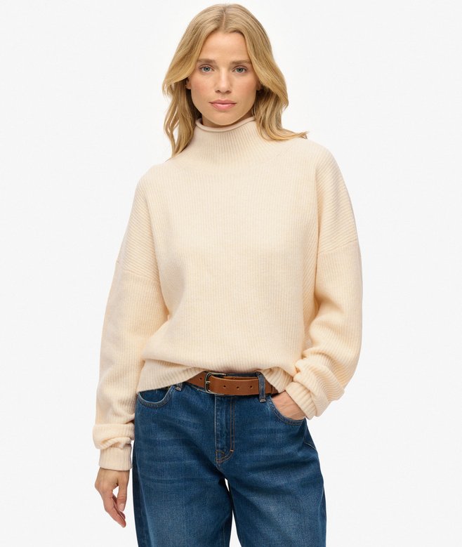 Slouchy Mock Neck Jumper