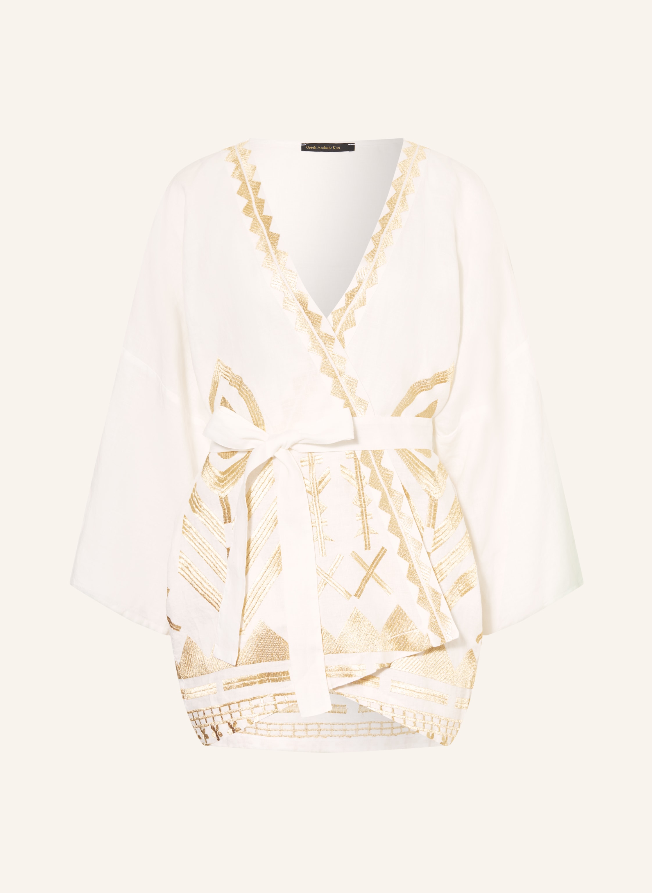 Greek Archaic Kori Damen-Kimono aus Leinen
