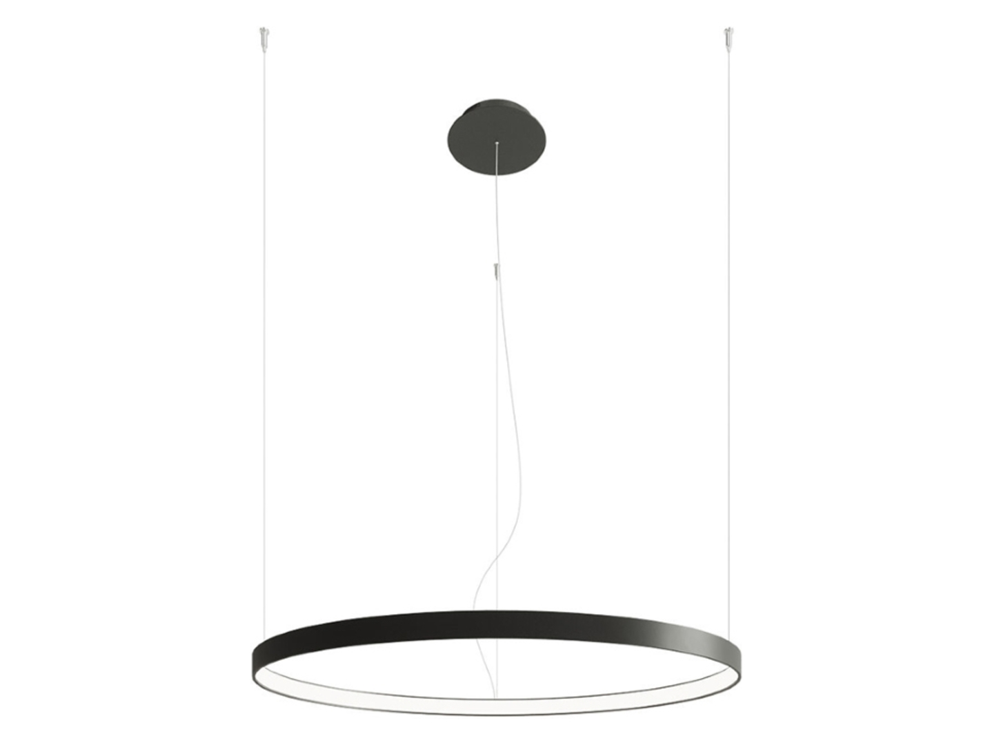 Lampa wisząca Rio LED 78 cm aluminowa czarna