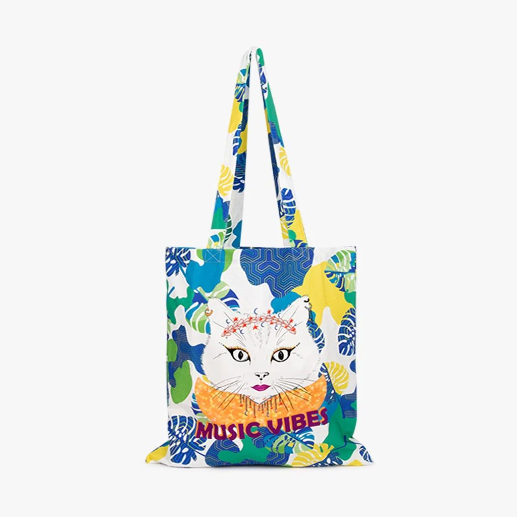 Saco de Pano Music Vibes GATOS DO ROCK