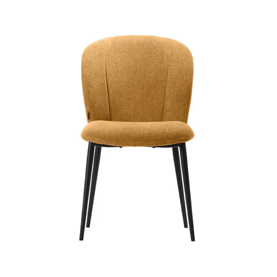 LABEL51 Eetkamerstoel Vino - Mustard - Elite - set van 2