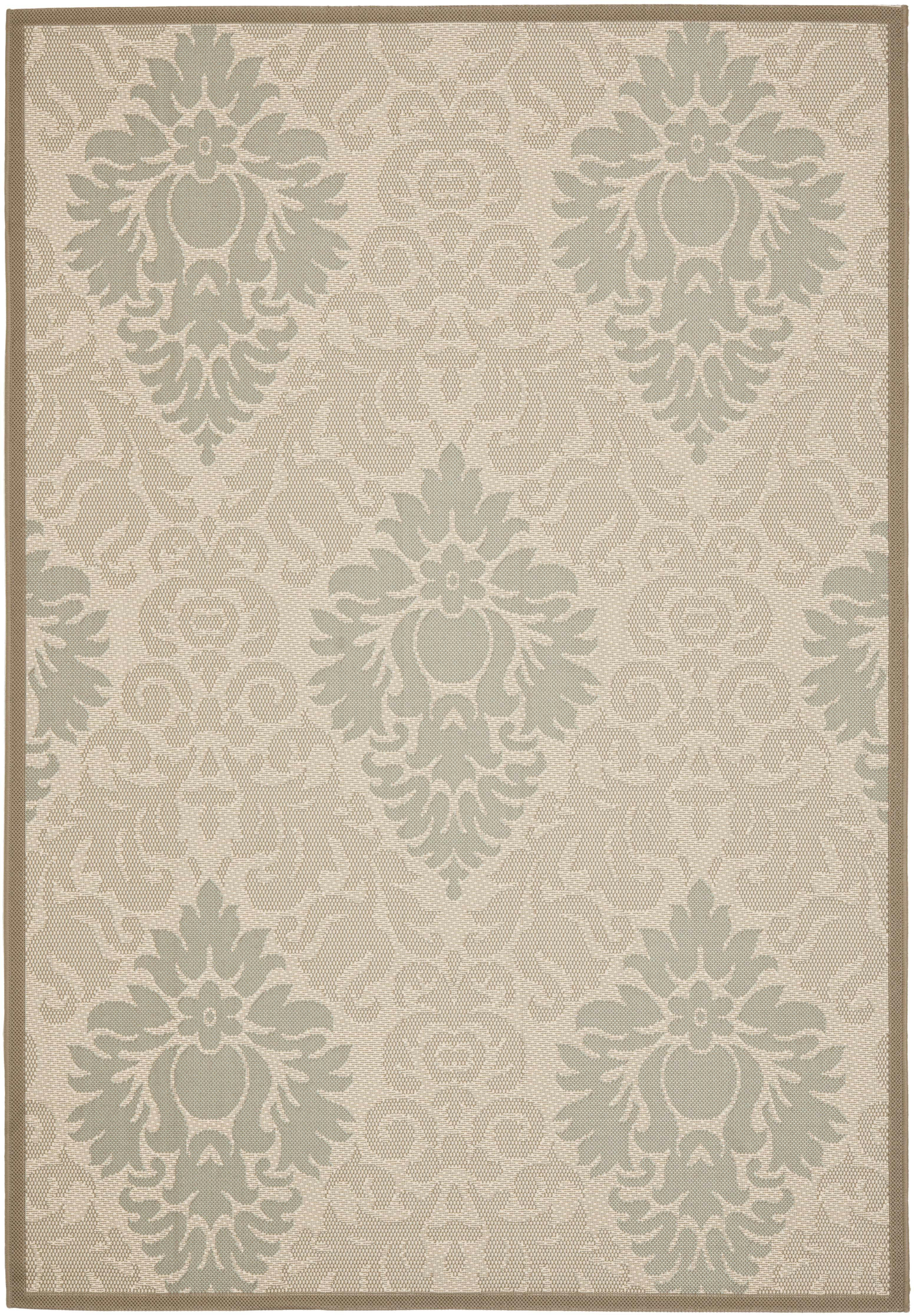 COURTYARD - Tapis interieur & exterieur en beige clair & beige fonce, 122 x 170 cm