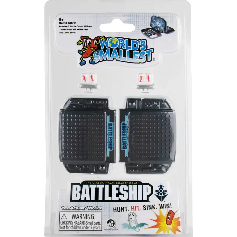 Brettspiel Set bestehend aus gleichen Artikeln Worlds Smallest Battleship