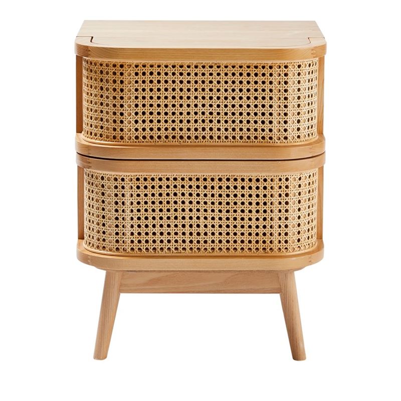Boden Natural 2 Drawer Bedside Table