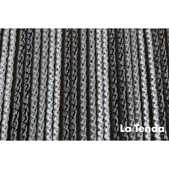Türvorhang, BxH: 100 cm x 230 cm, schwarz/weiß/grau, Polyvinylchlorid/Aluminium