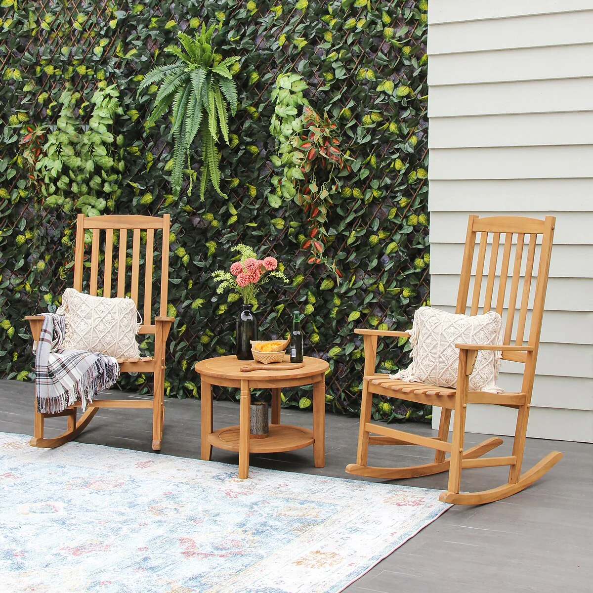 Cambridge Casual Austin Teak Wood Outdoor Rocking Chair