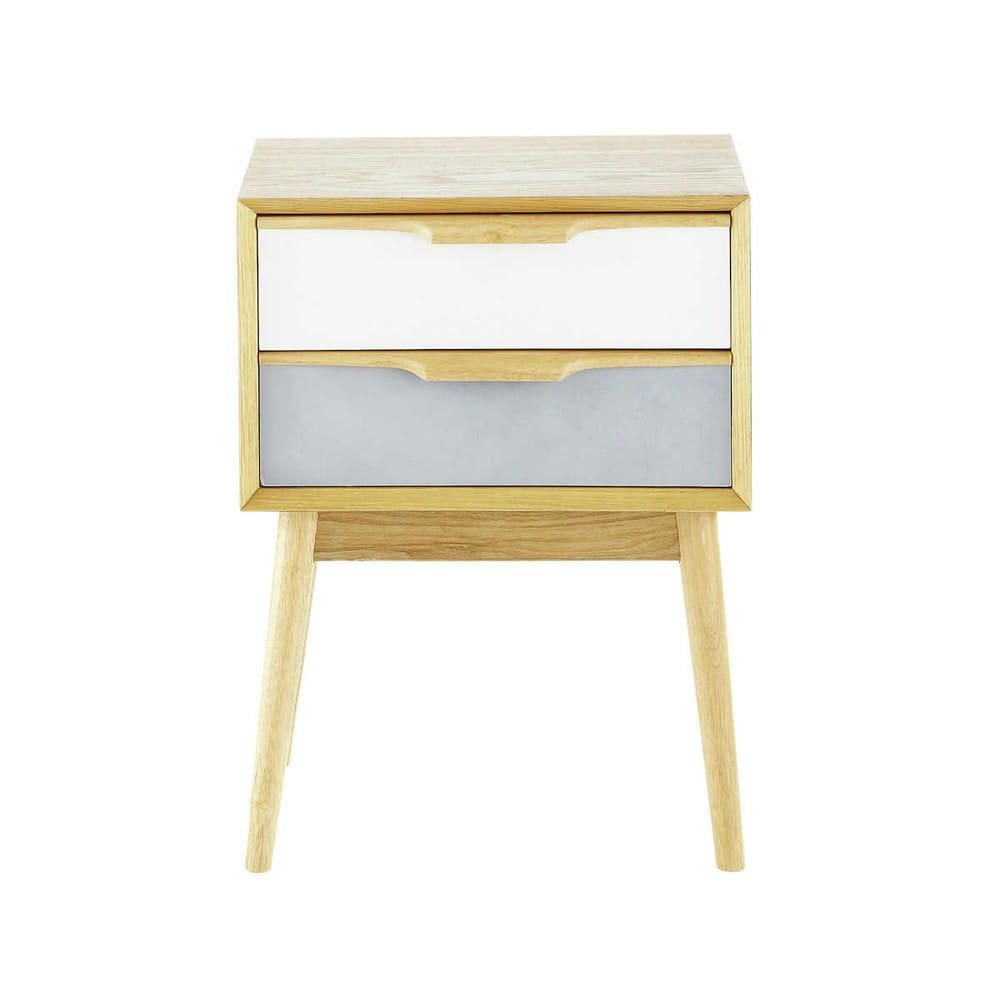 Fjord - Table de chevet vintage 2 tiroirs