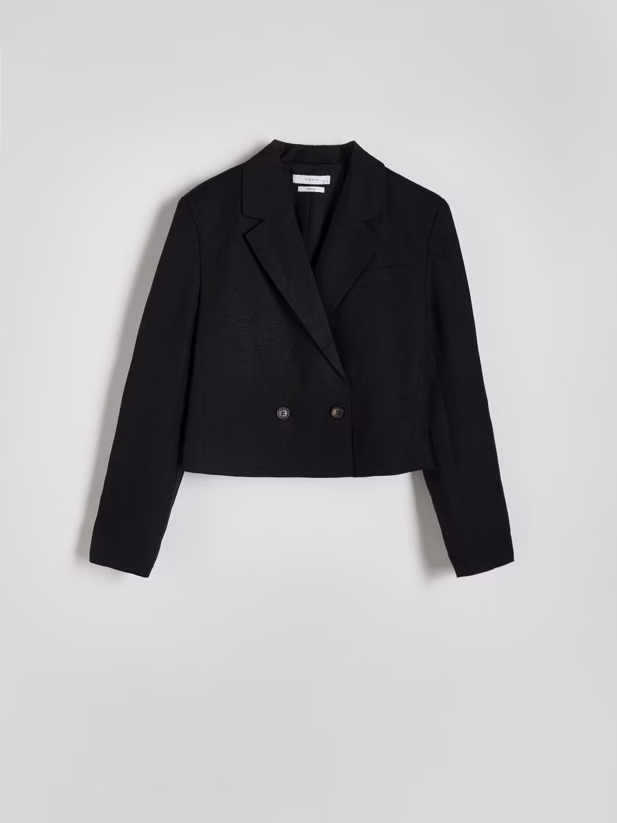 Linen Rich Blazer With Viscose Blend