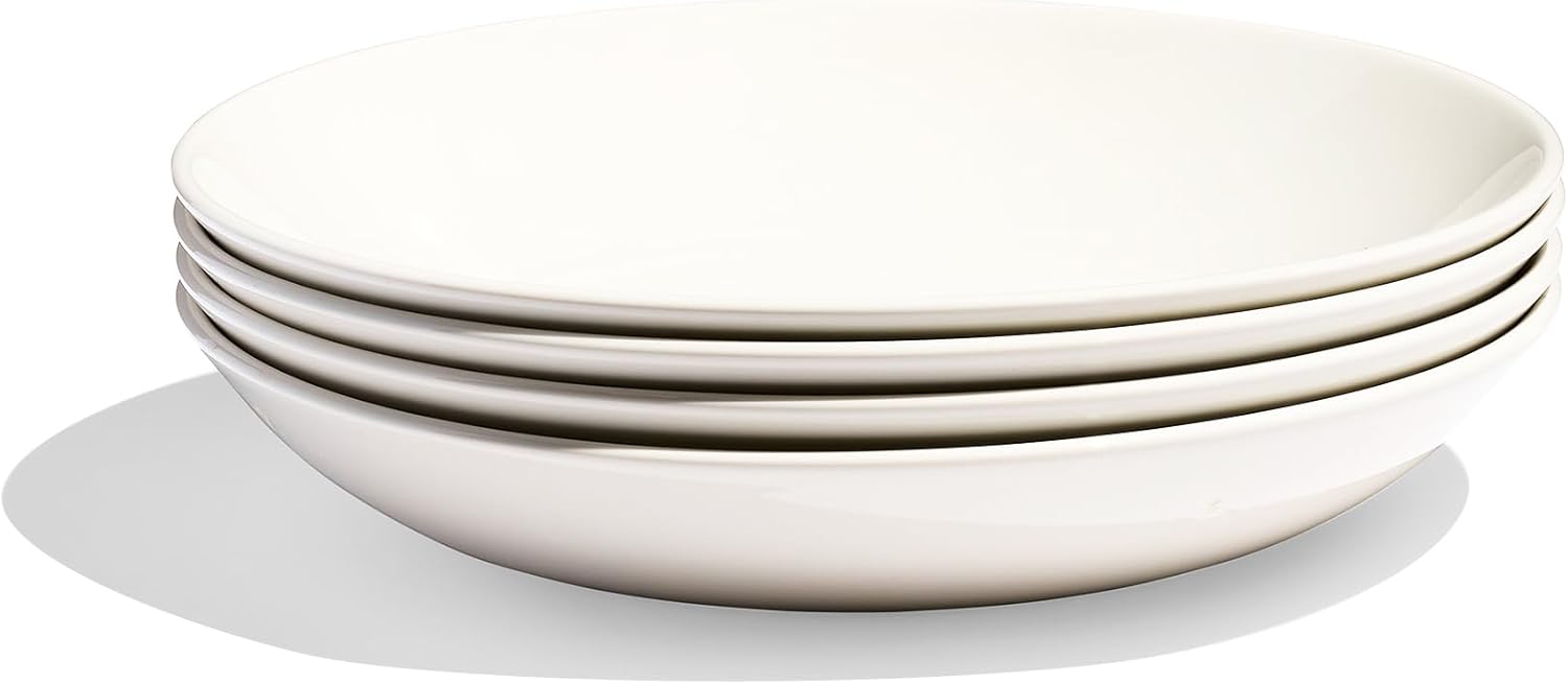 Made In Cookware | Set of 4 | Entrée Bowls | White | Porcelain | Crafted in England