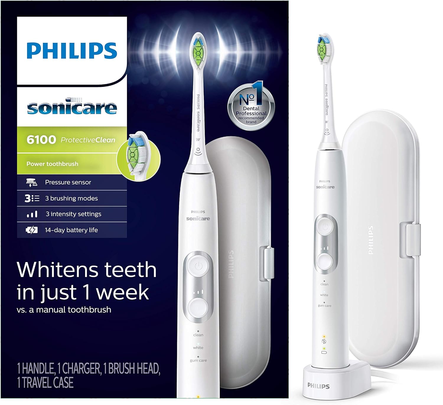 Philips Sonicare ProtectiveClean 6100 Rechargeable Electric Toothbrush