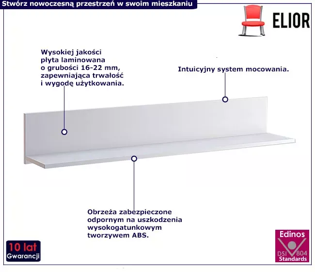 Minimalistyczna półka ścienna - Avska