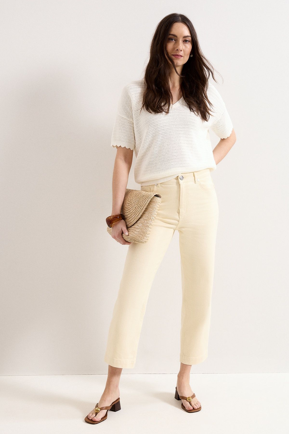 Phase Eight Lexi Mid Rise Cropped Straight Jeans
