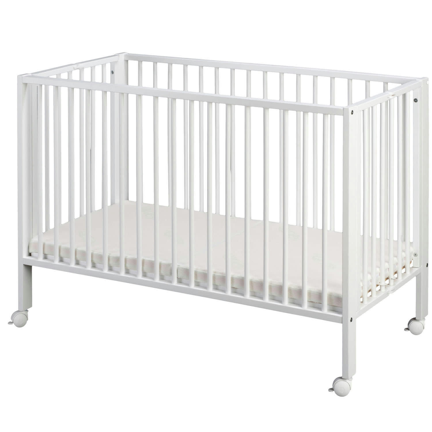 - Lit pour enfant à barreaux pliable 60x120 cm