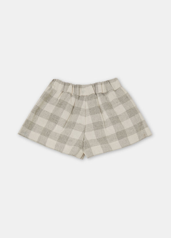 Short in tessuto check