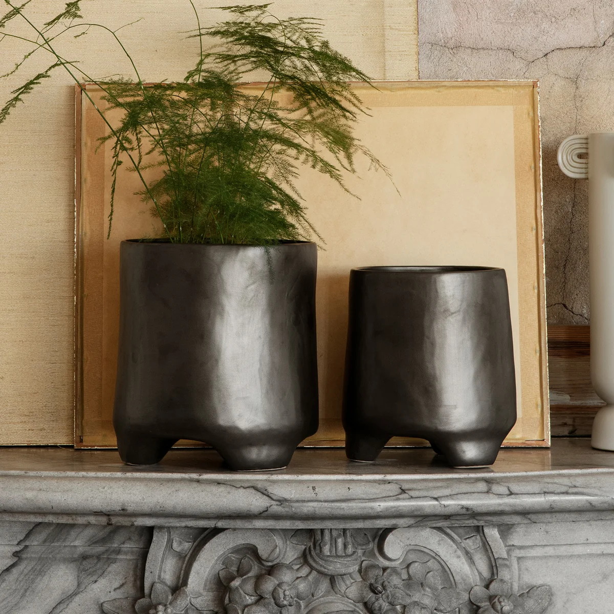 Ferm Living - Esca Blumentopf, H 21 cm, schwarz