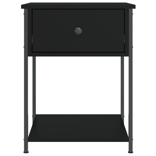 NNEVL Bedside Tables 2 pcs Black 44x45x58 cm Engineered Wood
