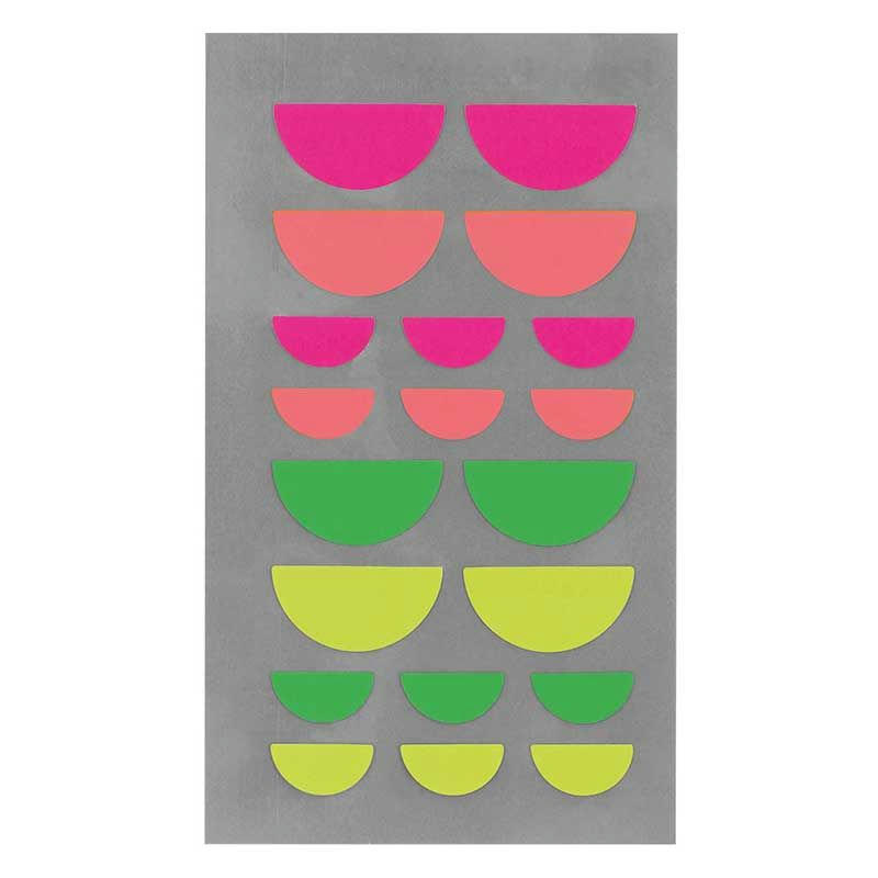 BOUCHE - 80 autocollants bouche fluo