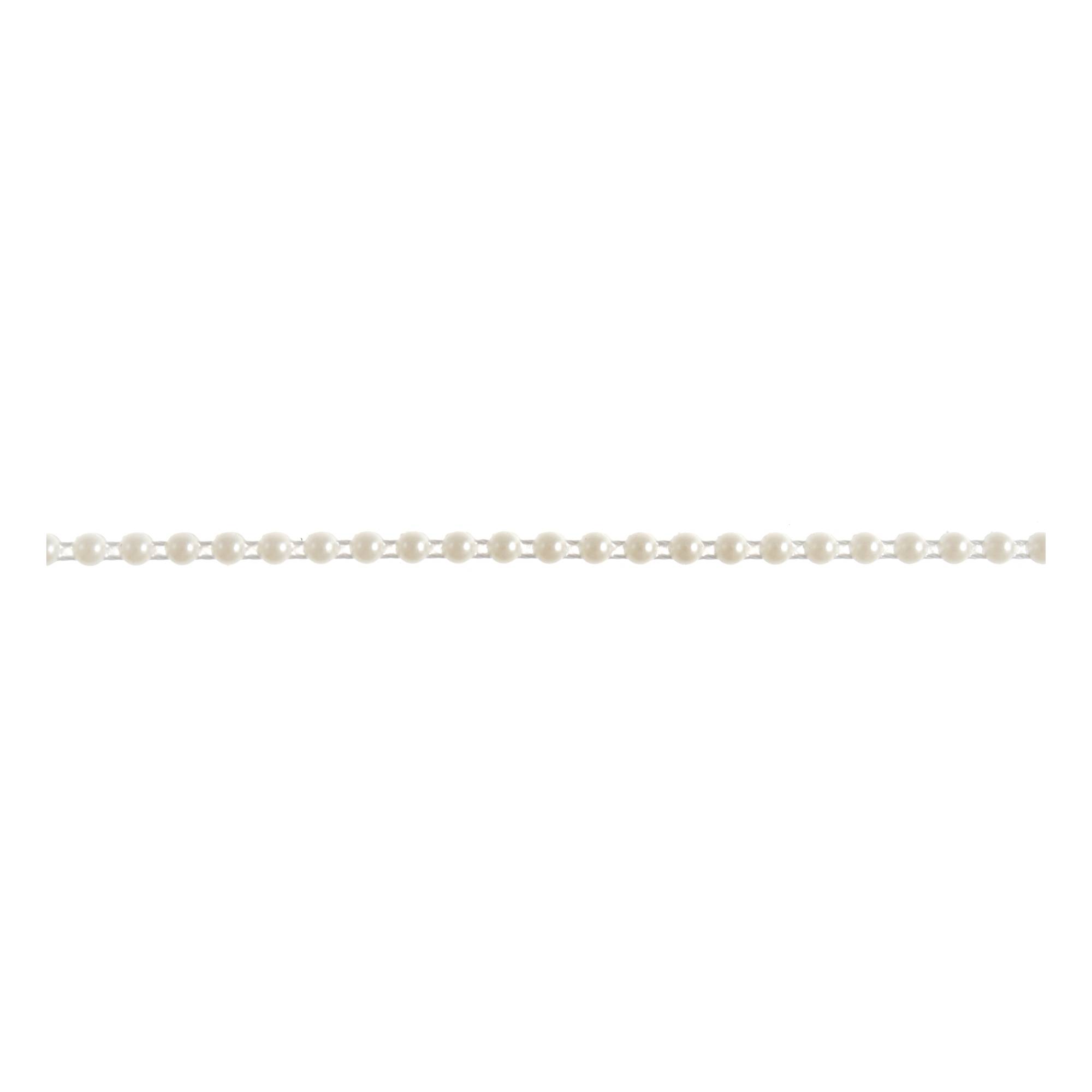 Ivory 4mm Flat Back Pearl Beading by the Metre