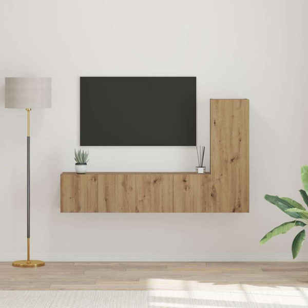 Zestaw szafek RTV 3 szt. dąb artisan 60 x 30 x 30 cm