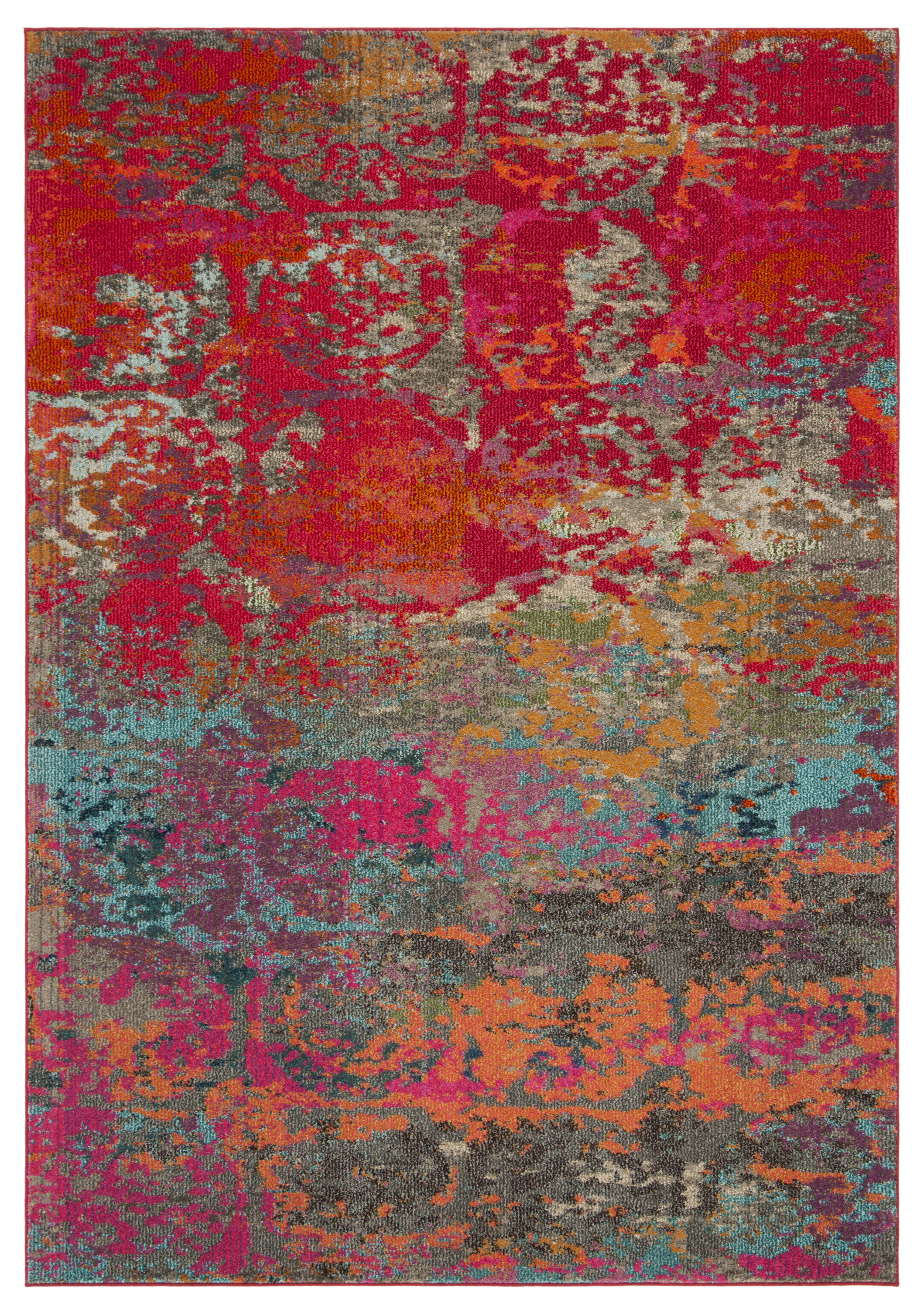MONACO - Tapis de salon interieur en fuchsia & bleu, 155 x 231 cm
