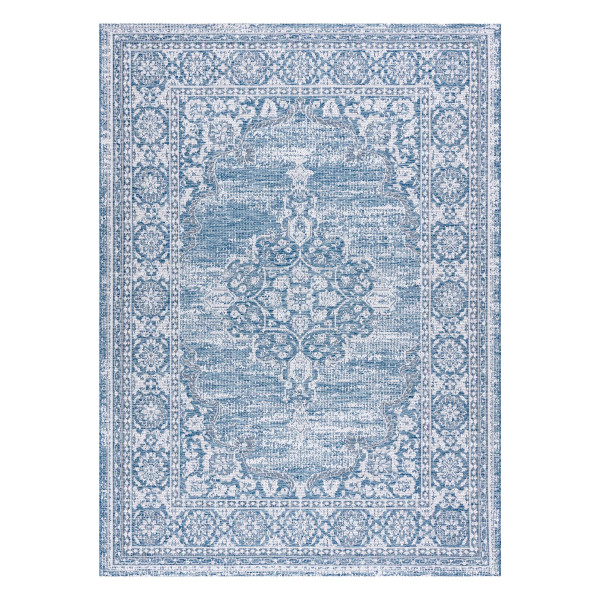 Dywan SZNURKOWY SIZAL LOFT 21213 Ornament niebieski / srebrny / 140x200 cm