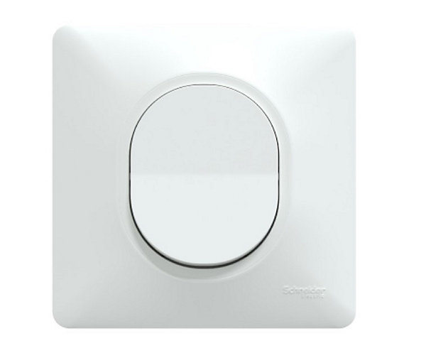 Interrupteur va-et-vient complet Schneider Electric Ovalis blanc, lot de 5