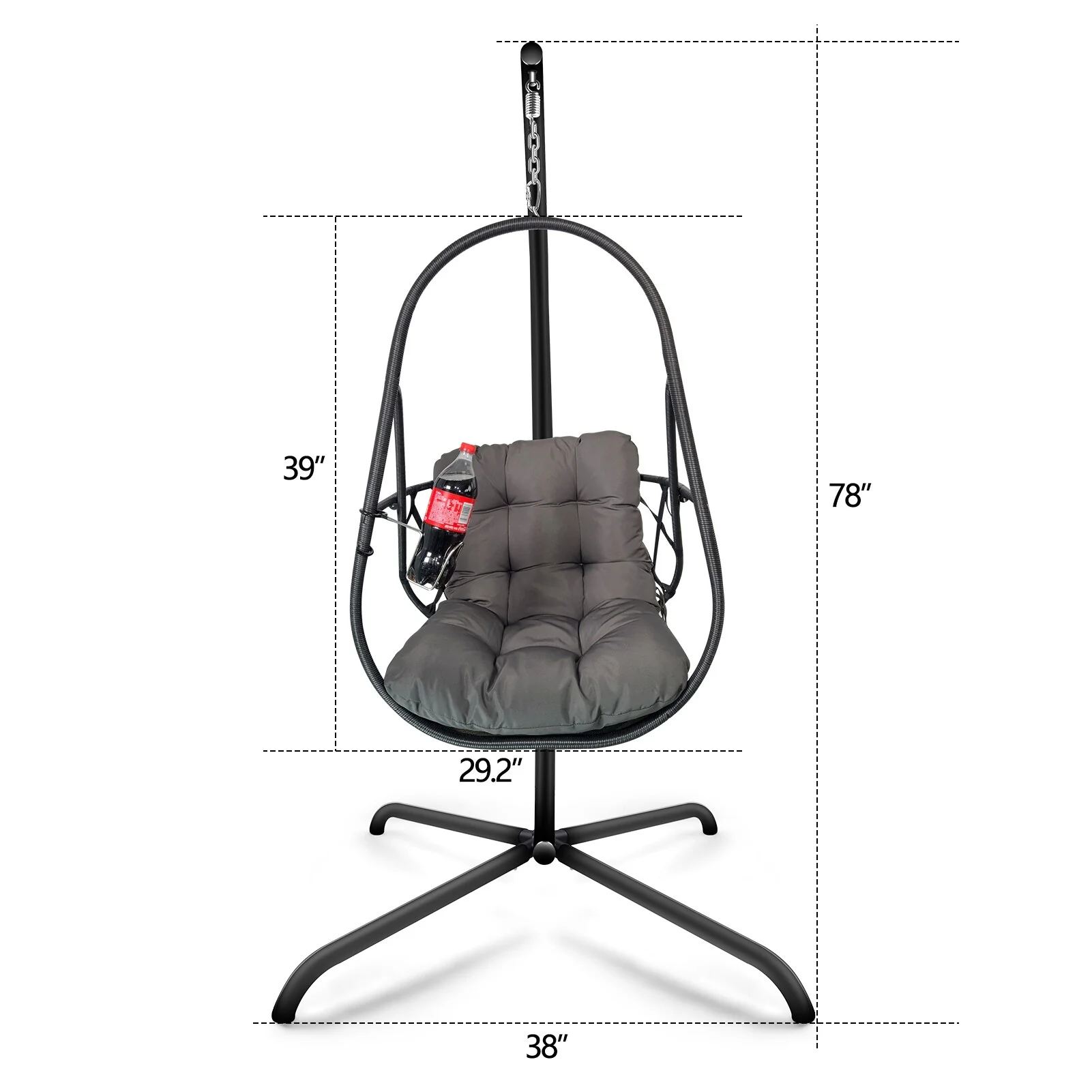 Steel ABS Egg Chair with Stand & Holder