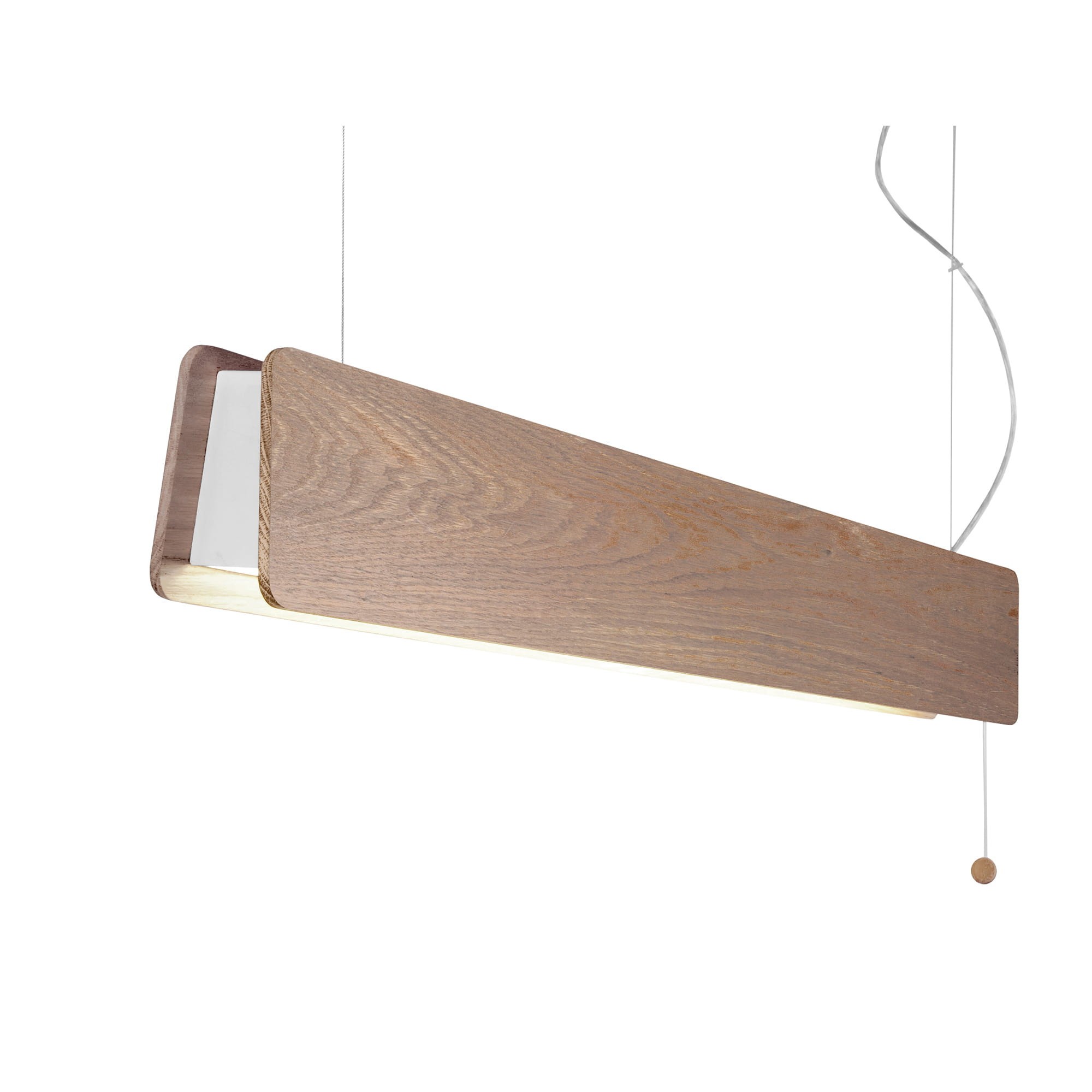 Lampa wisząca biała ciemne drewno OSLO 1xG13x16W Nowodvorski