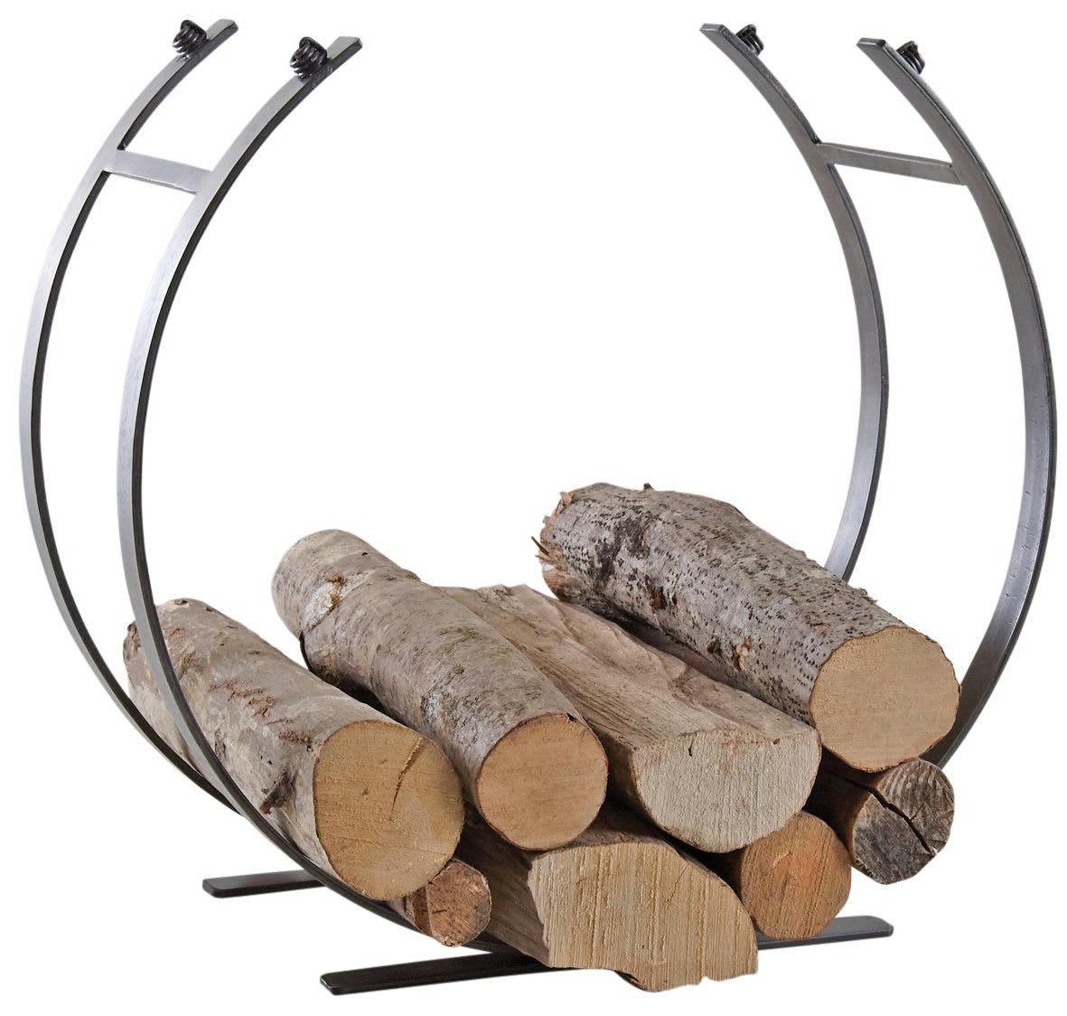 - Panier à buche design en fer forgé