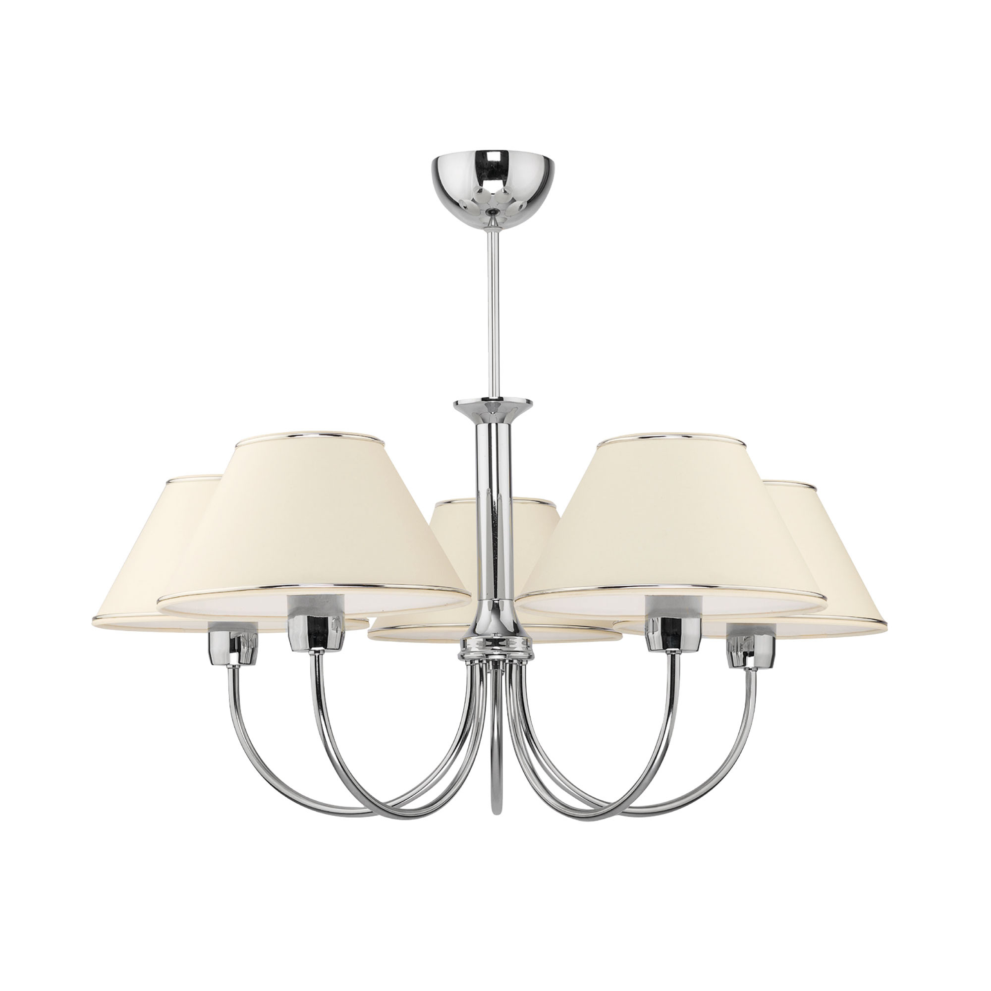 Żyrandol BEGAMO chromowany 5xE27x20W wym:55x68x68cm IP20 Jupiter