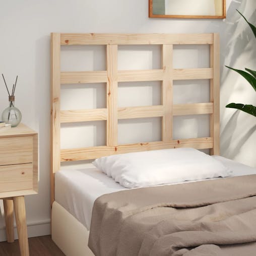 NNEVL Bed Headboard 95.5x4x100 cm Solid Wood Pine