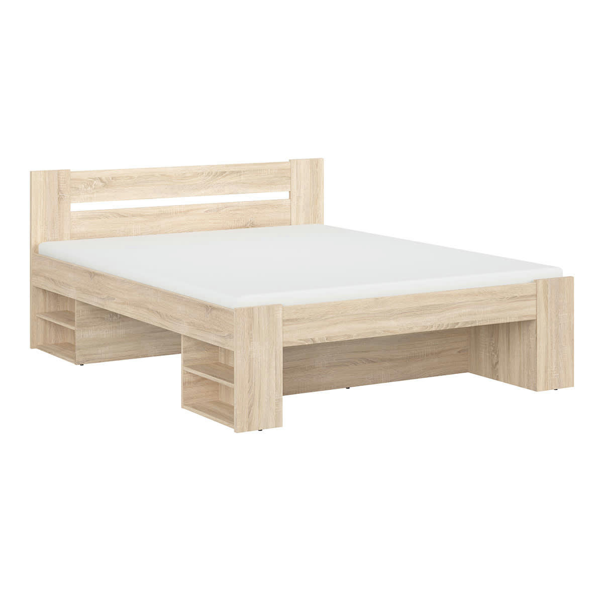 - Lit 160x200 stratifiés naturel