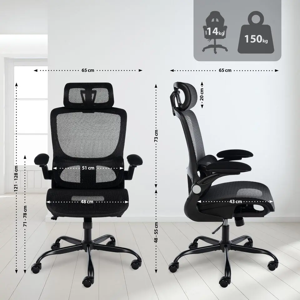 CLP Bureaustoel Kaylee zwart Frame - Kunststof - zwart