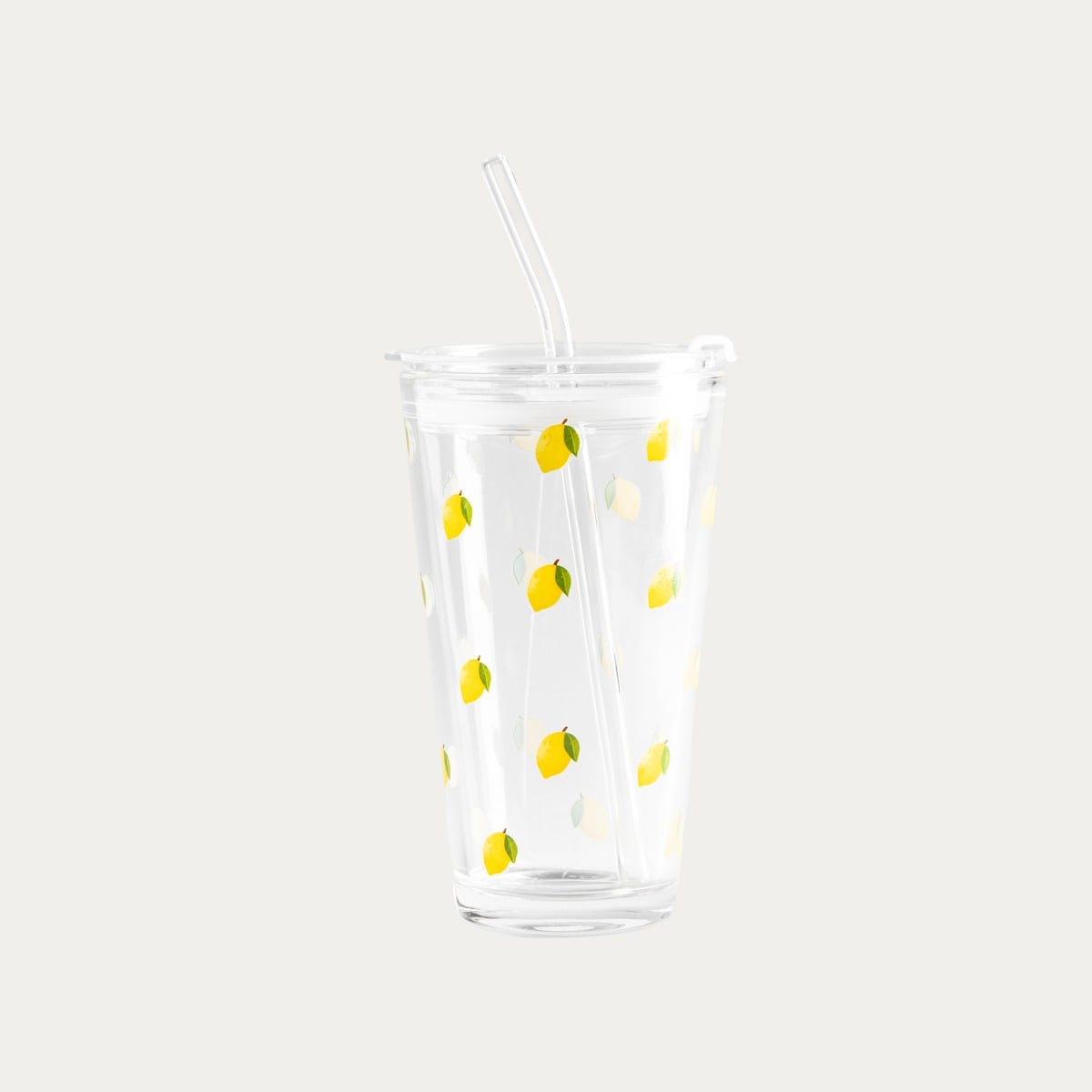 Szklanka EMBO SUMMER ze słomką w cytrynki 0,4 l